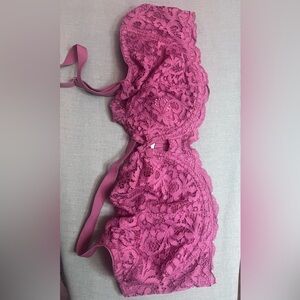 Victoria's Secret Lace Bra in Deep Pink